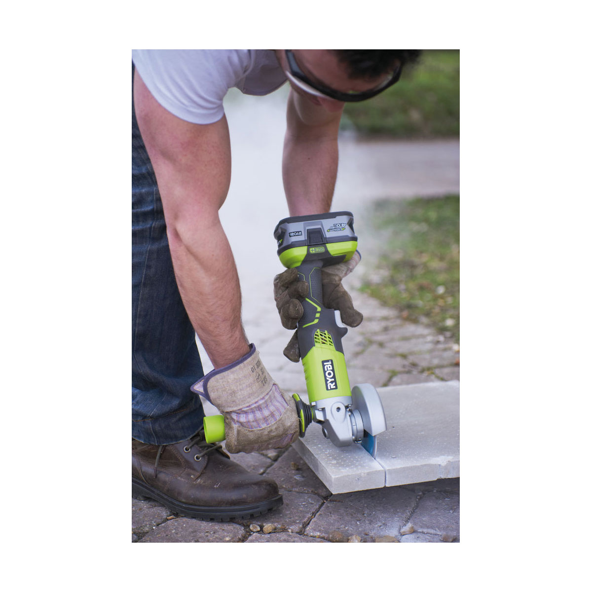 Ryobi  Akku-Winkelschleifer R18AG-0 ohne Akku und Ladegerät Bild 7