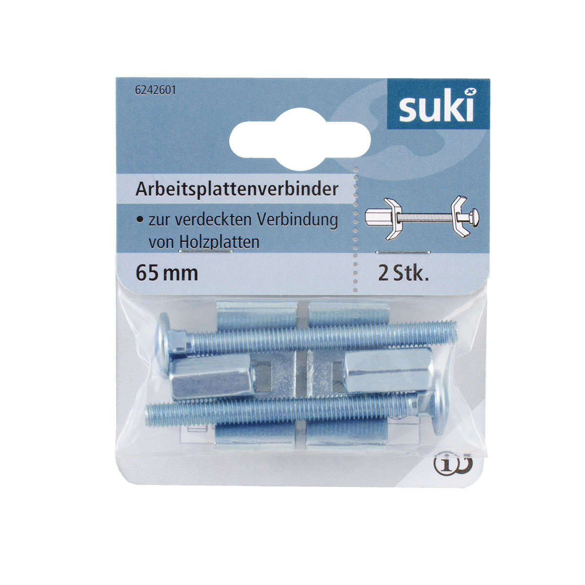 Suki Arbeitsplattenverbinder M6 x 65 mm 2 Stück Bild 1