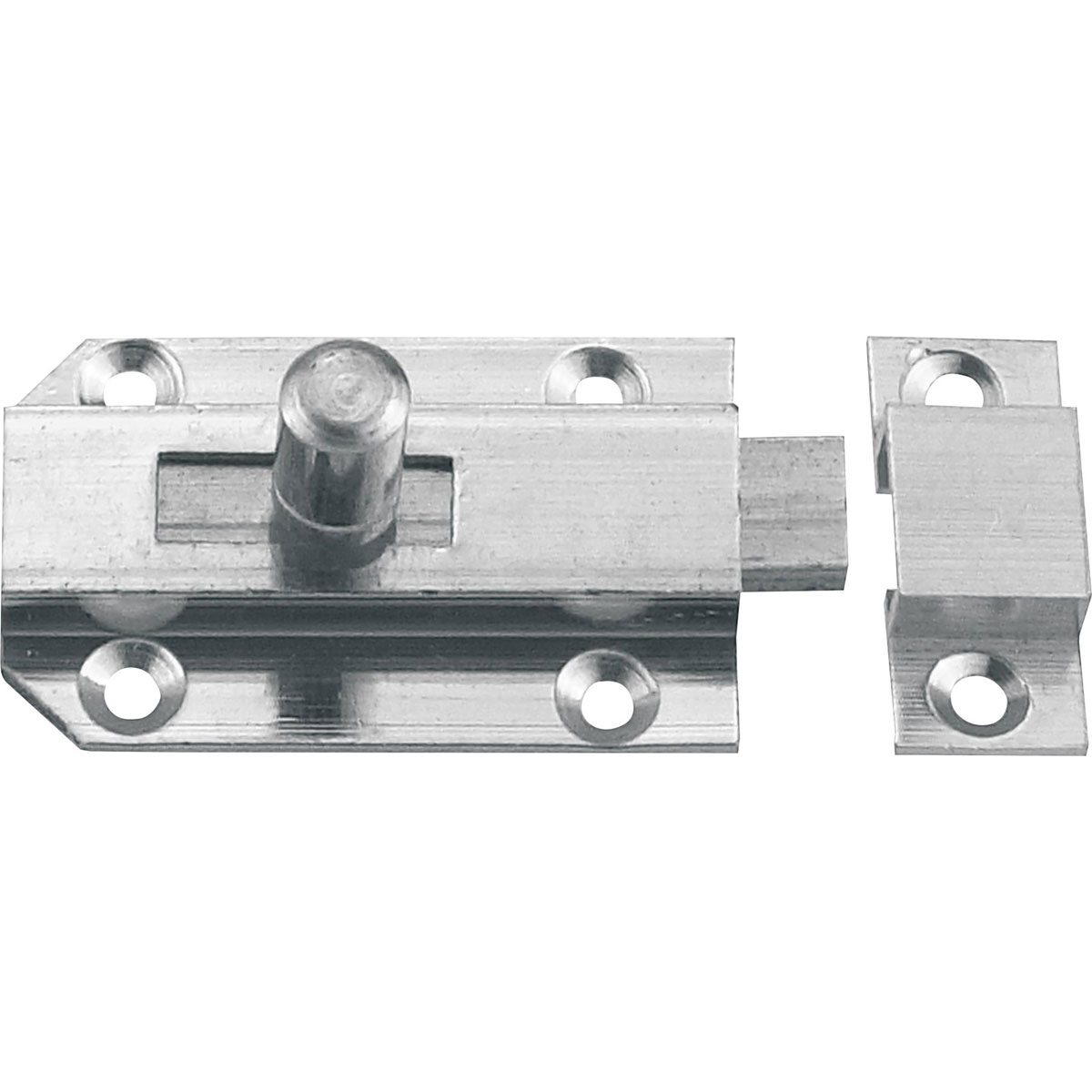 Connex Profilriegel gerade 2,5 x 8 cm Messing vernickelt Connex Profilriegel gerade 2,5 x 8 cm Messing vernickelt