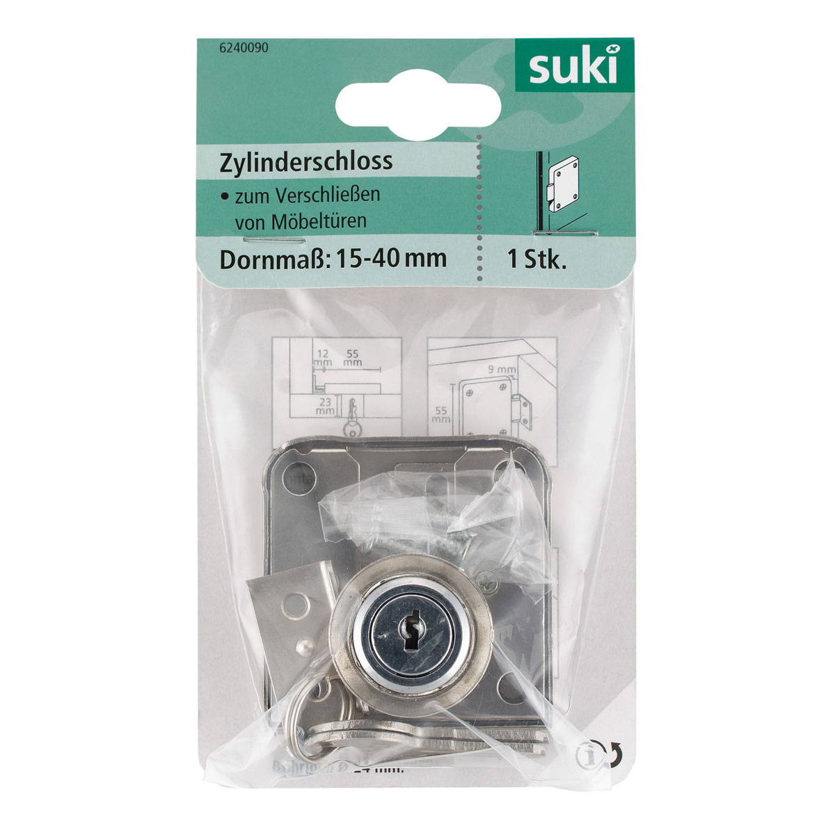 Suki Zylinderschloss verschiedenschließend 22 mm Bild 1