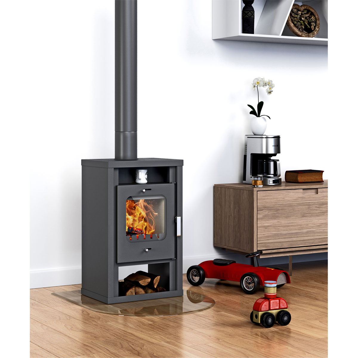 Kaminofen Katharina grau Bild 2