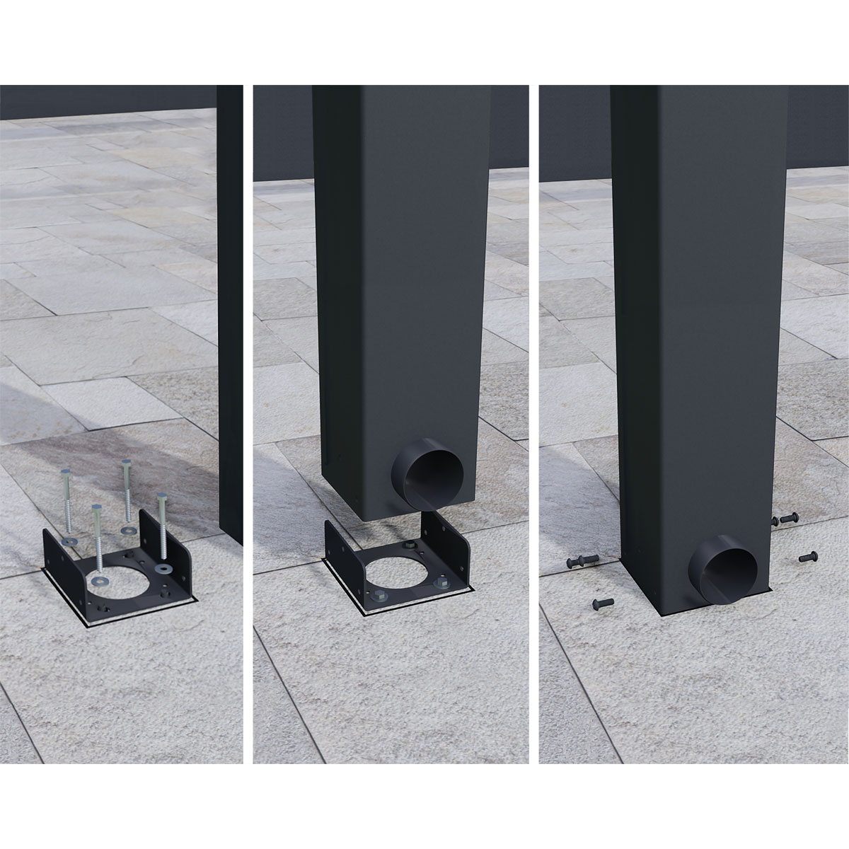 Palram Canopia Stockholm Premium Alu Terassenüberdachung Polycarbonat 3,4x5,9 m klar Bild 2