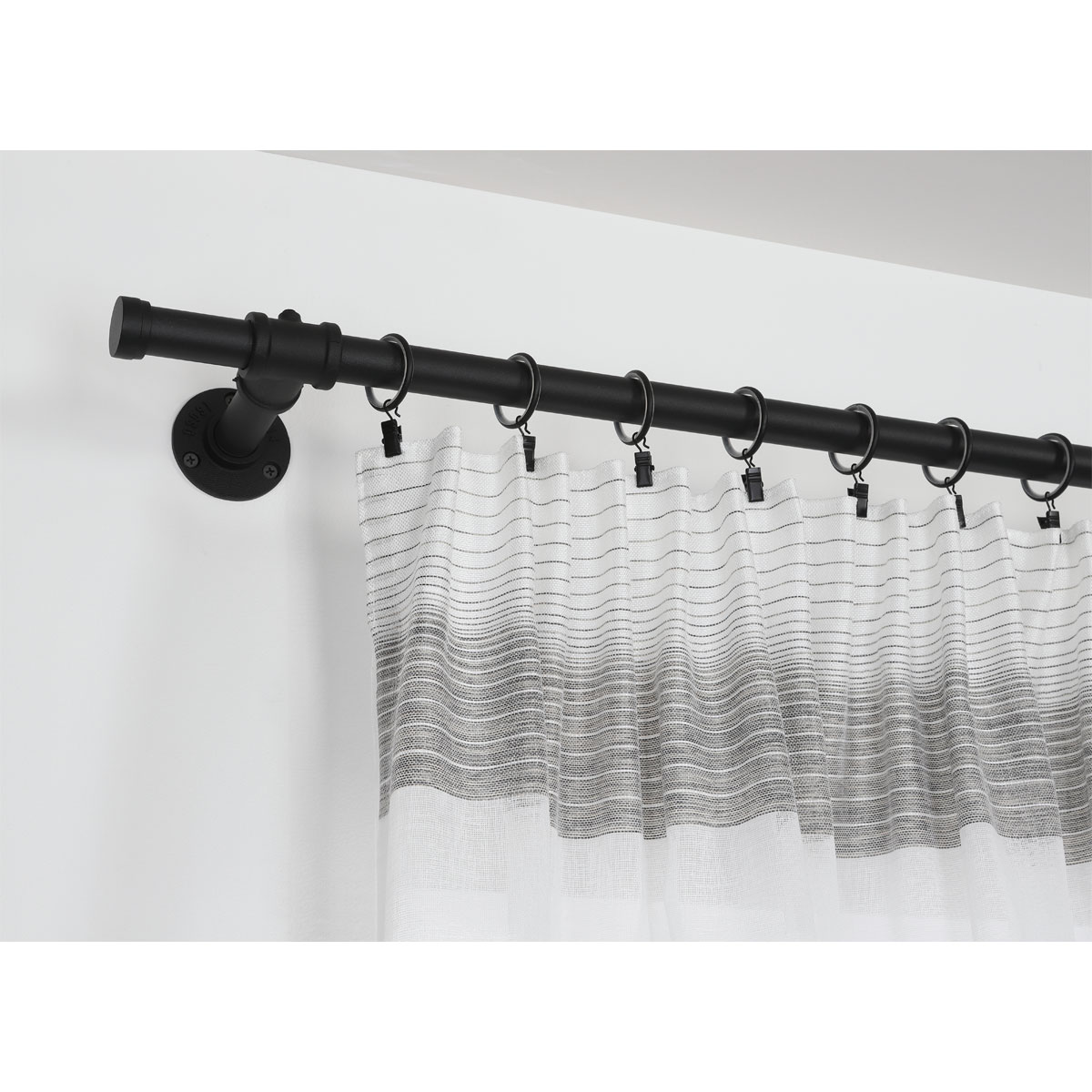 Gardinia Gardinenstange Industrial Home schwarz 2,4 m Bild 8