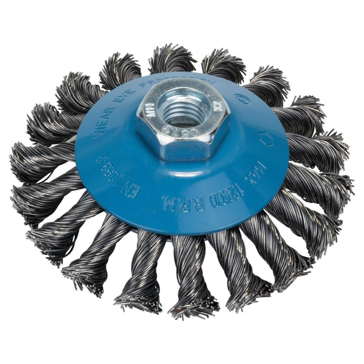 Bosch  DIY Kegelbürste gezopfter Draht Durchmesser 100 mm M14 Bild 1