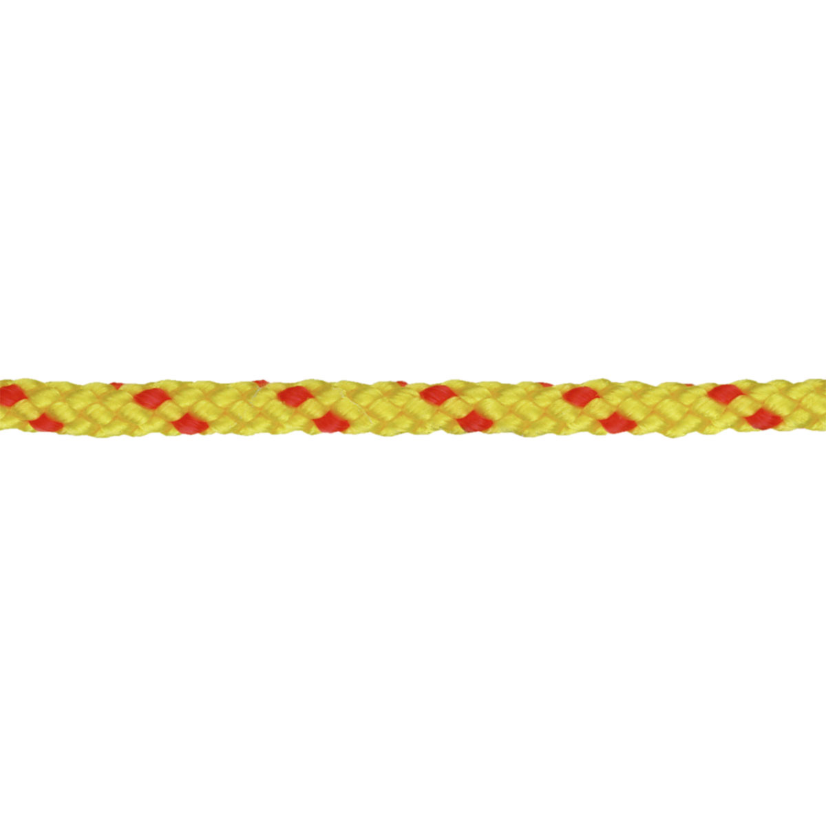 Seil, 6mm, geflochten, gelb-rot