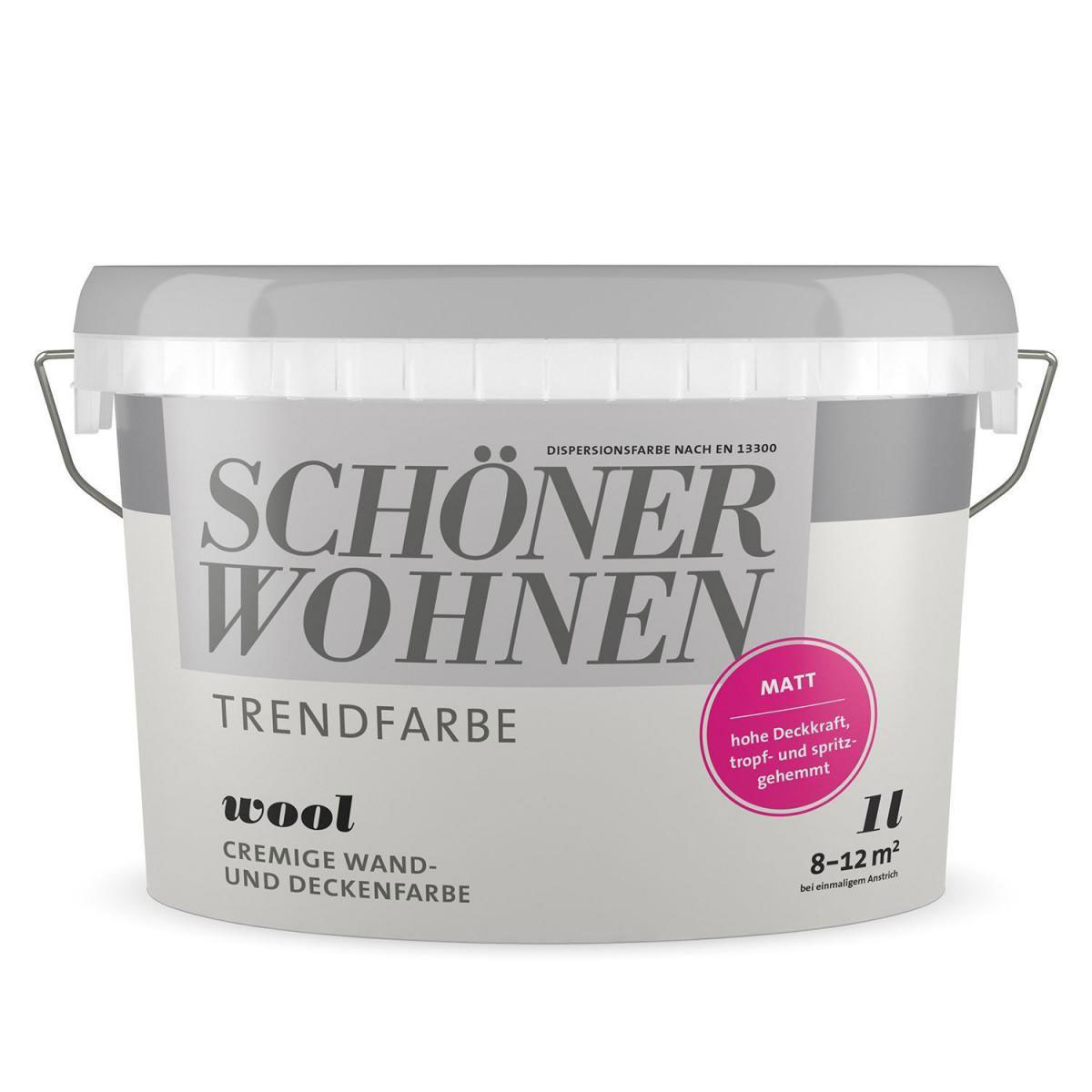 Schöner Wohnen Farbe Trendfarbe Wool Matt 1 L Bild 1