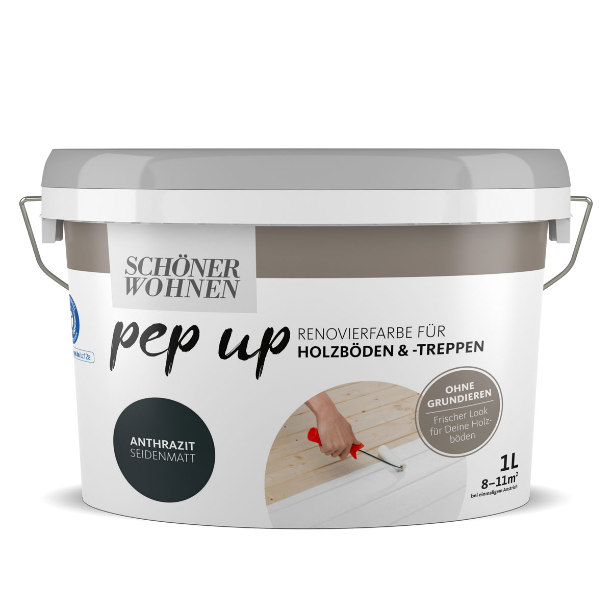 Schöner Wohnen Farbe pep up Holzböden und -treppen anthrazit 1 L