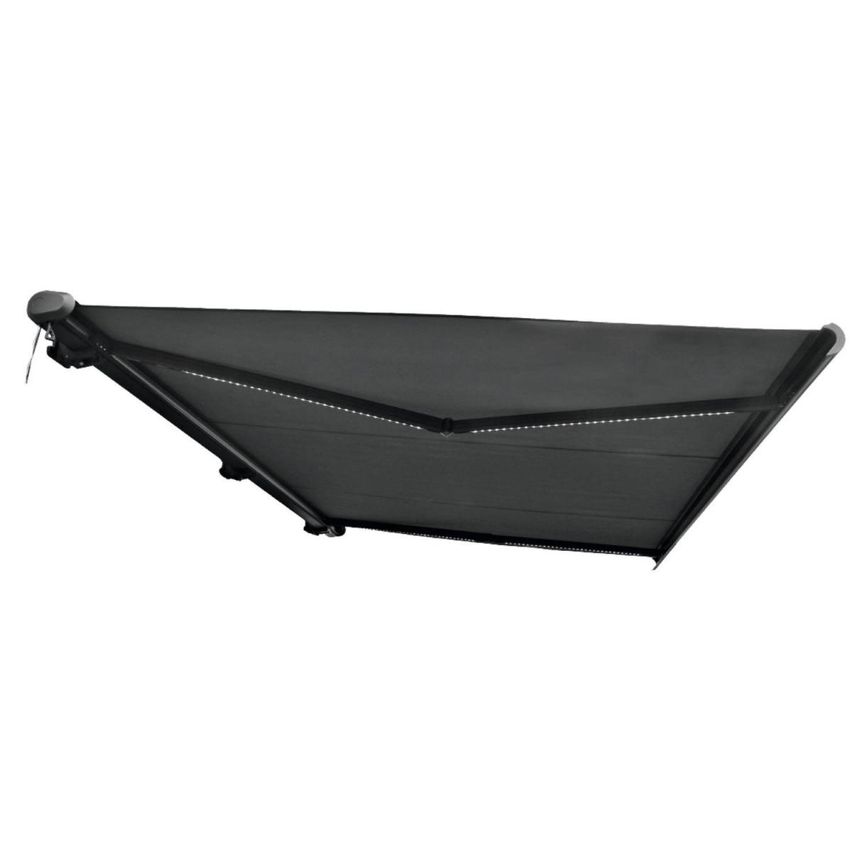 Durabil Vollkassettenmarkise mit LED-Beleuchtung anthrazit 500 x 300 cm
