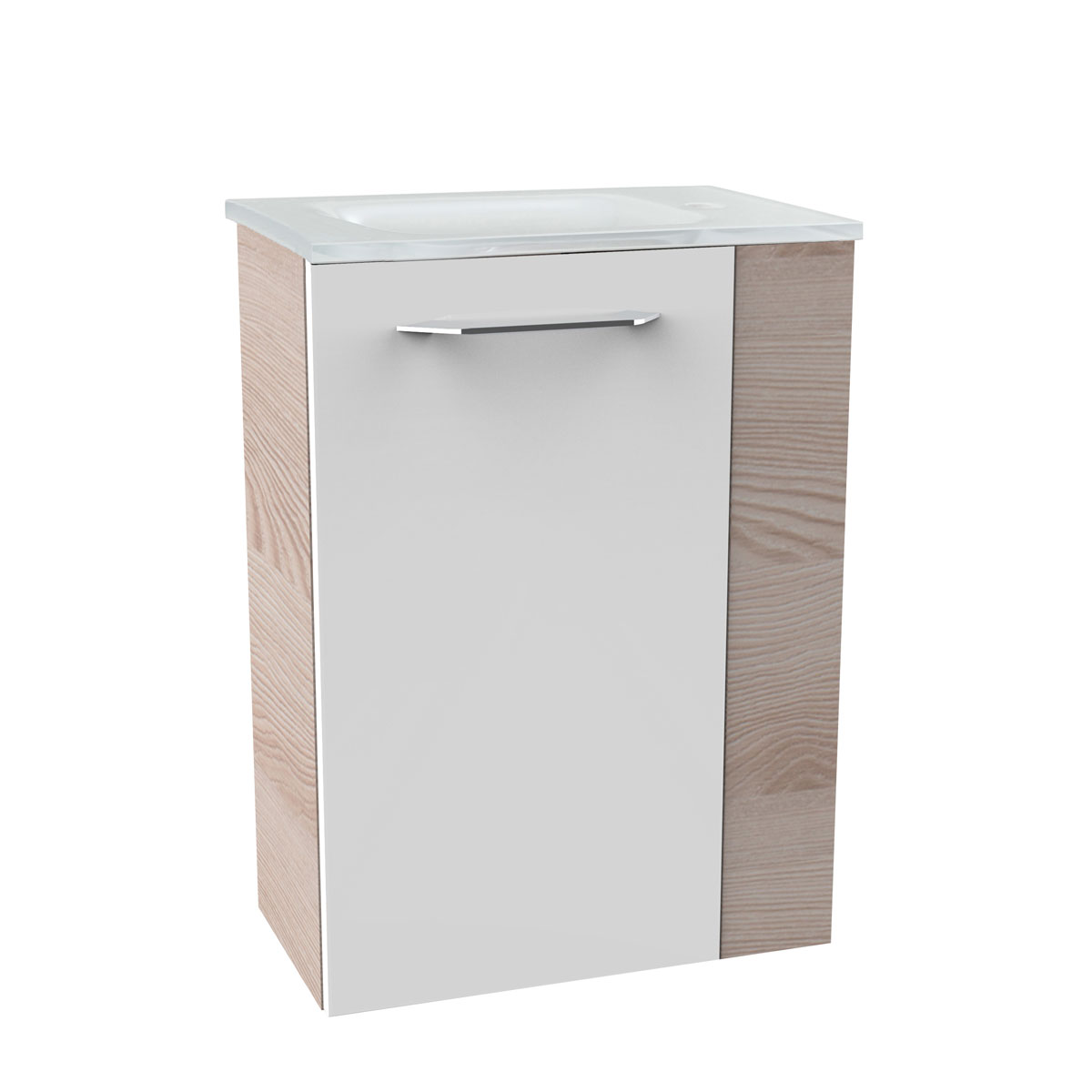 Fackelmann  Gäste-WC Glasbecken SBC 450 x 97 x 250 mm Weiß links wie rechts verwendbar Bild 6