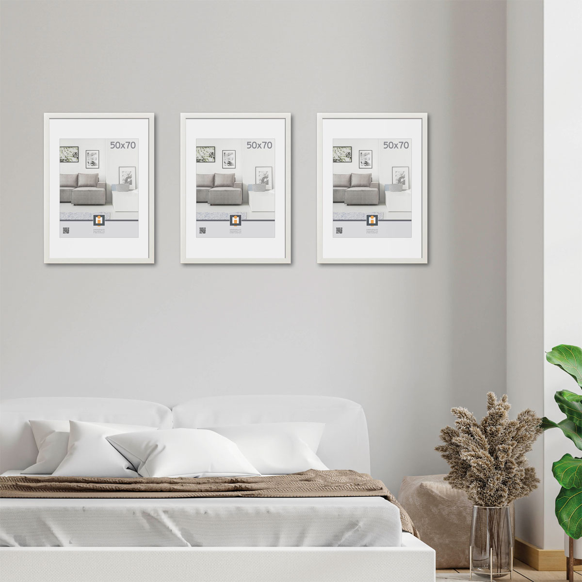 Bilderrahmen Lugano 50x70 cm weiß Bild 2