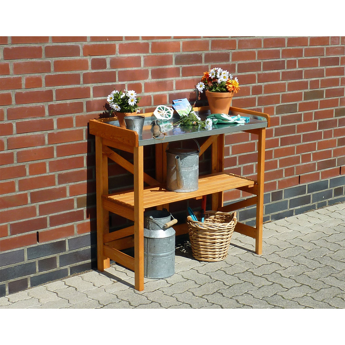 Promadino Pflanztisch klappbar verzinkte Arbeitsfläche