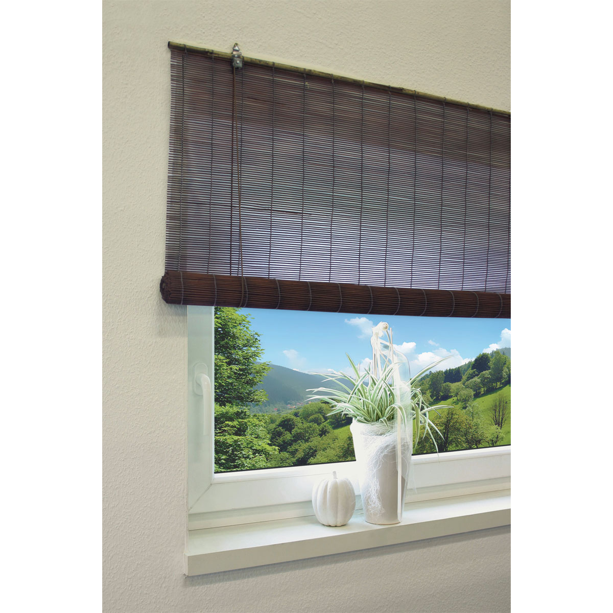 Gardinia Bambus-Rollo 140 x 160 cm schoko Bild 2
