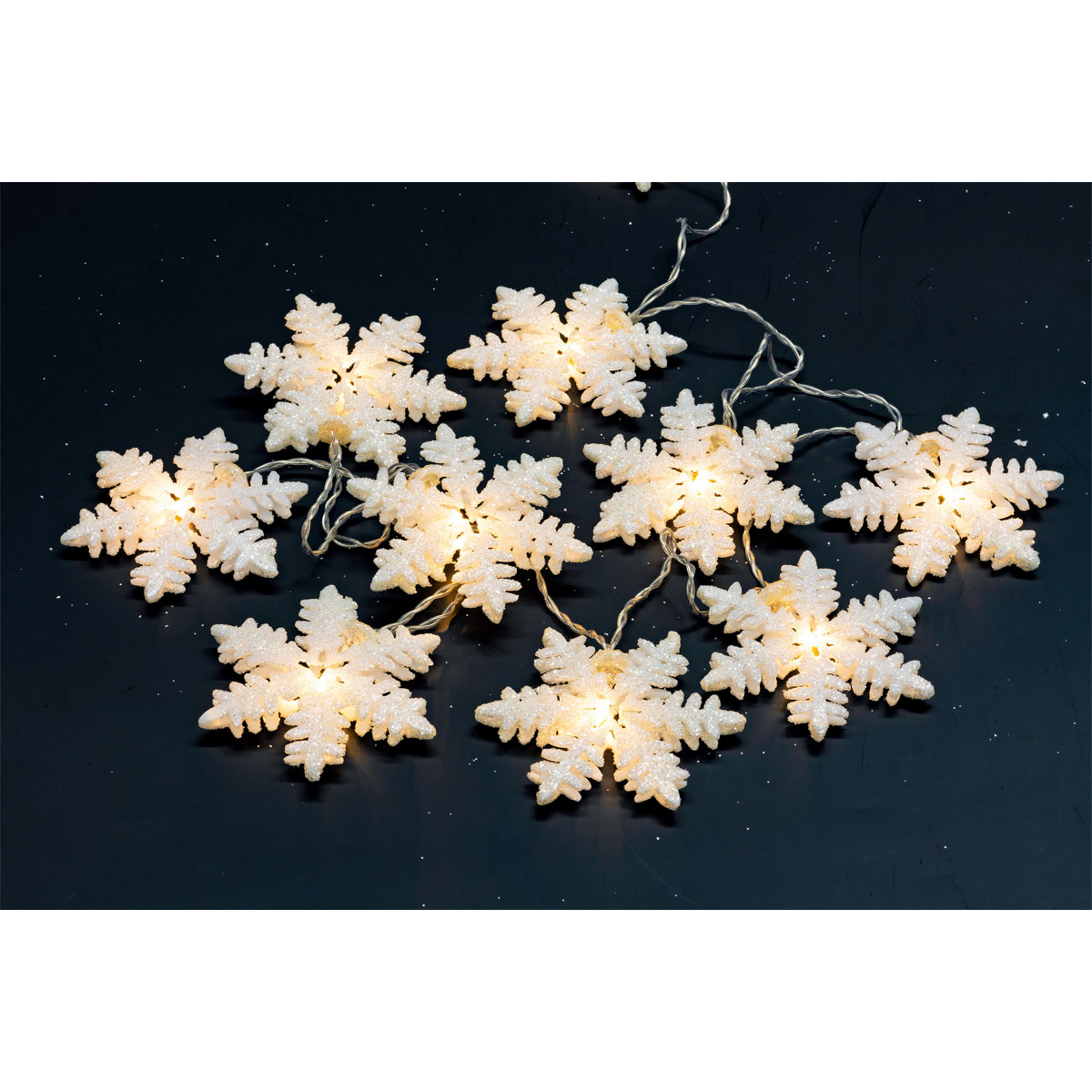 Ambientis LED-Lichterkette Schneeflocke batterie Bild 3