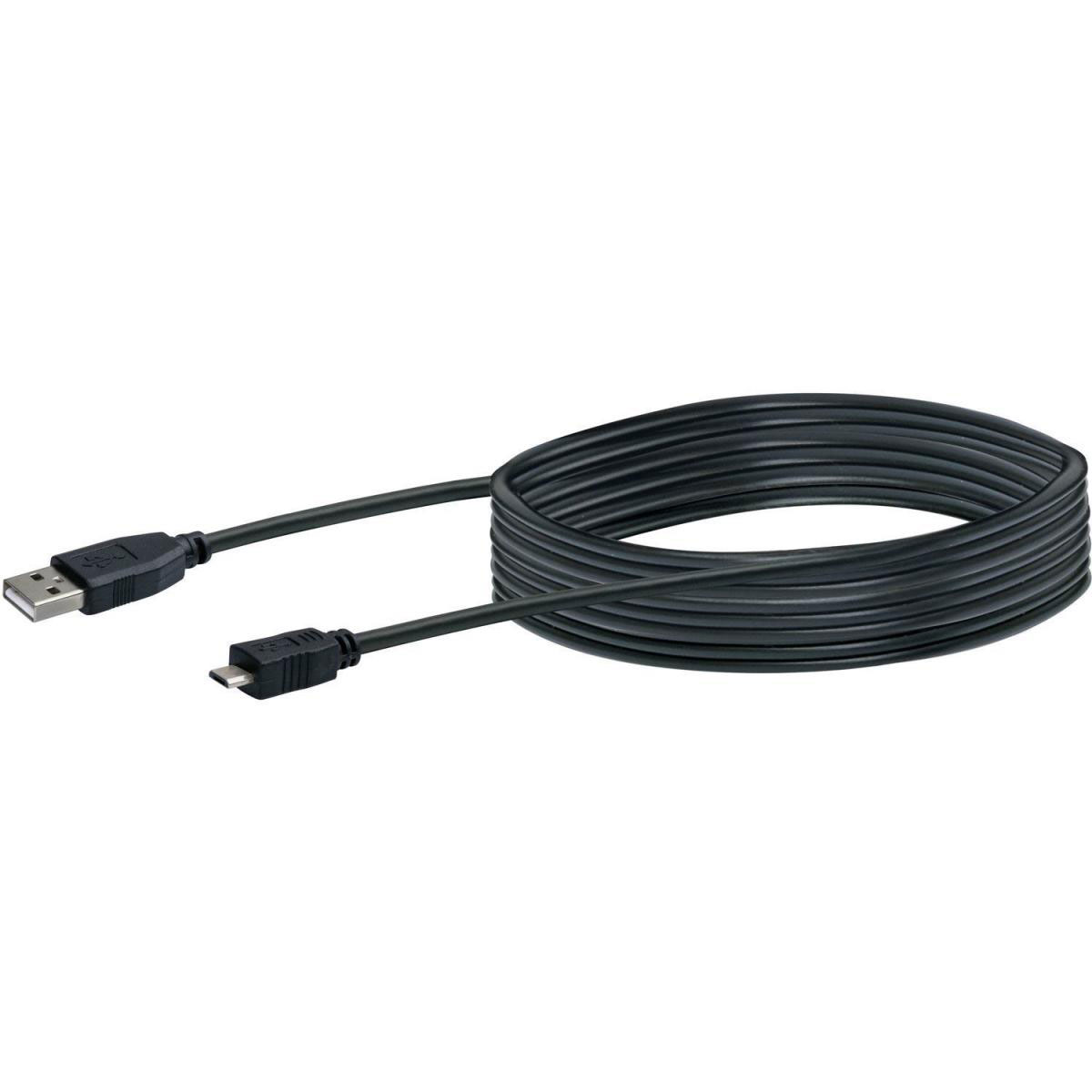 Micro-USB Anschluss- & Ladekabel, 1,8 m, schwarz
