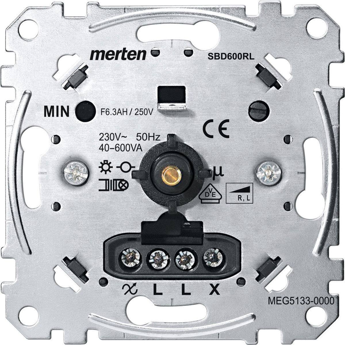 Merten Drehdimmer-Einsatz für induktive Last für Trafos bis 600 Watt Merten Drehdimmer-Einsatz für induktive Last für Trafos bis 600 Watt