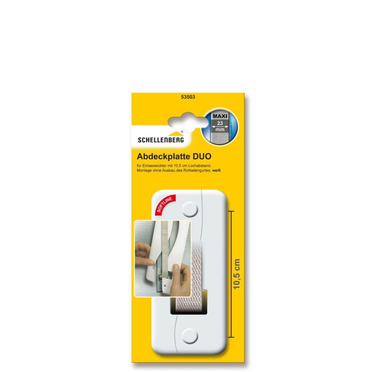 Schellenberg Abdeckplatte Softline weiß Lochabstand 16 cm Bild 2