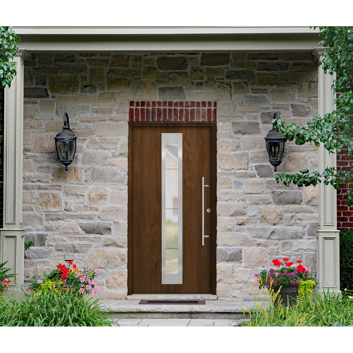 SplenDoor  Premium-Haustür Passivedoor Malmo RC2 energiesparend einbruchsicher nussbaum 100 x 200 cm rechts Bild 2