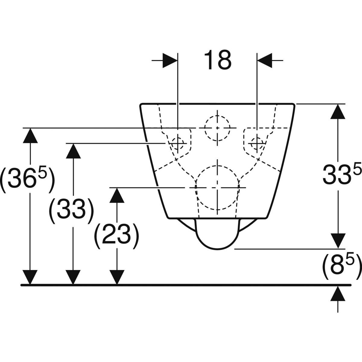 Geberit Wand-Tiefspül-WC Renova 35 x 54 x 33 cm Bild 5