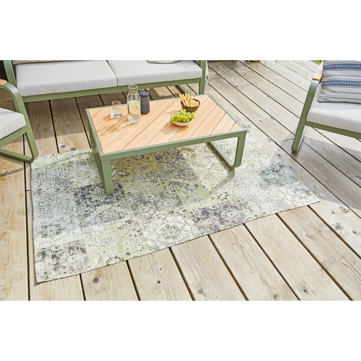 Haveson Outdoorteppich Deluxe grün/grau 120 x 180 cm Bild 5