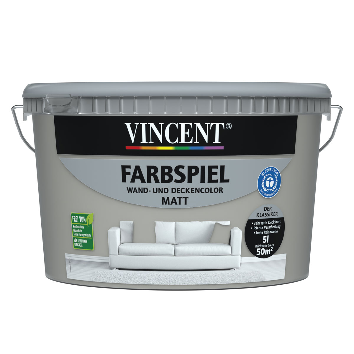 Vincent Wandfarbe Farbspiel "Fels" matt 5 L