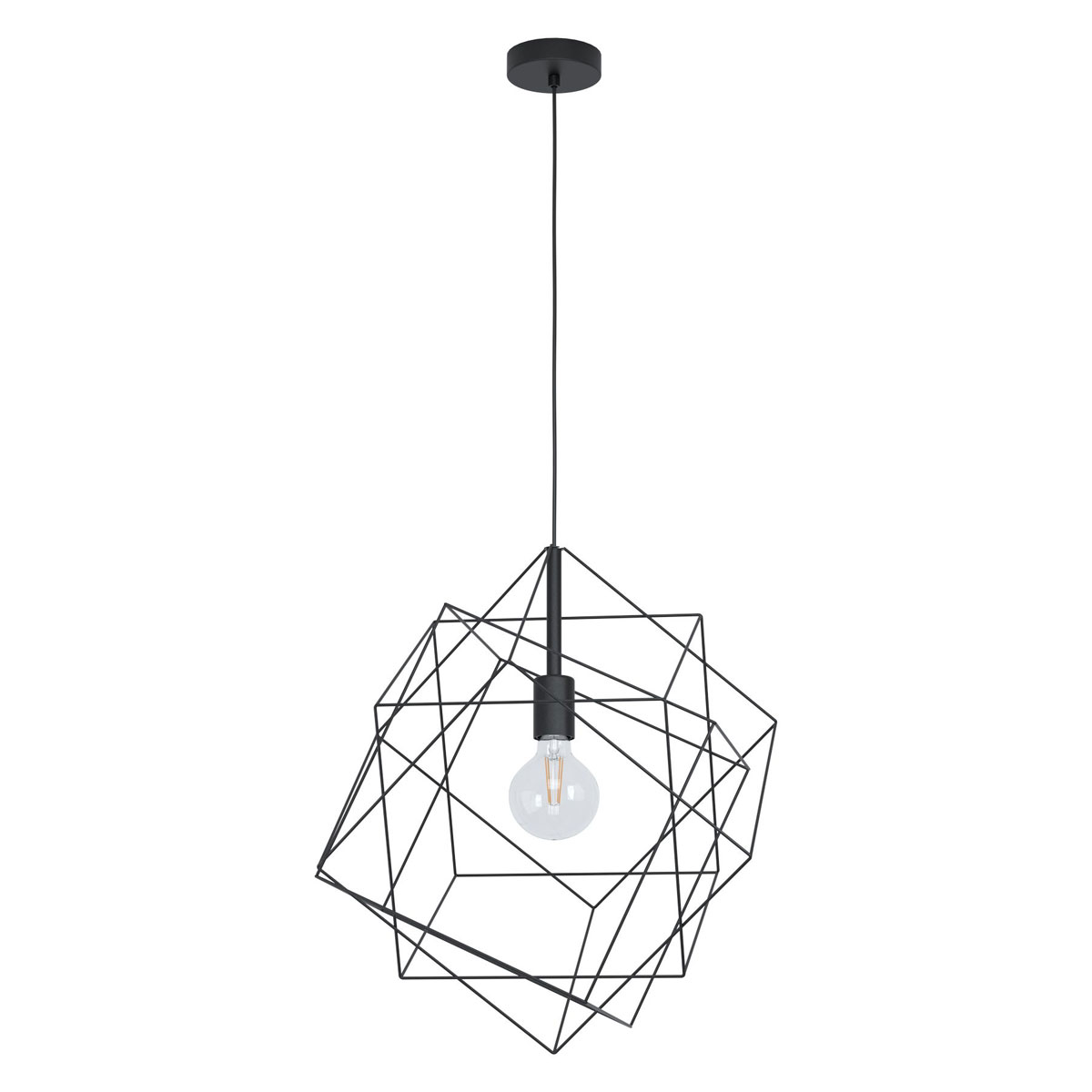 Eglo Hängeleuchte Straiton 1 Spot Durchmesser 51,5 cm schwarz