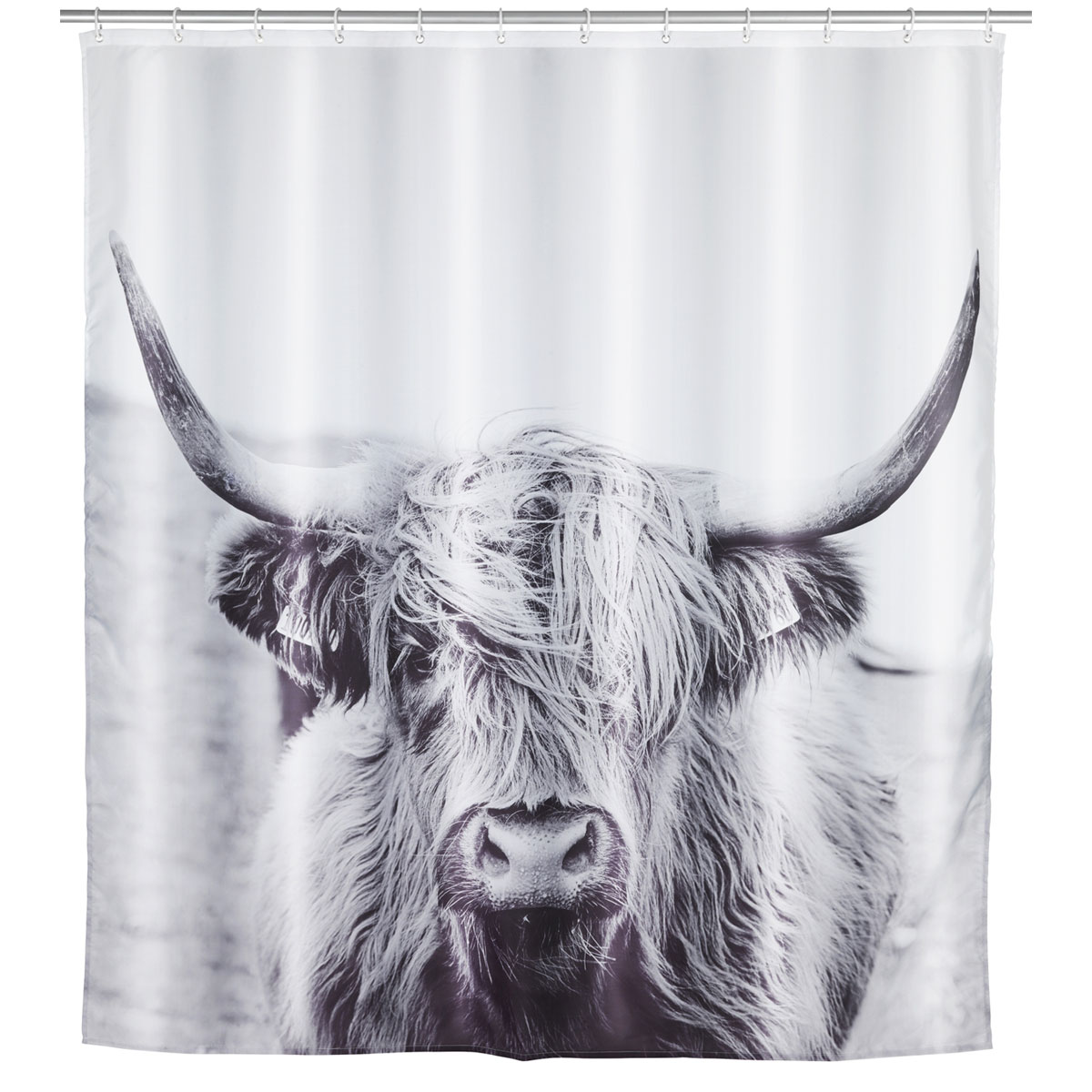 Wenko  Duschvorhang Yak Textil Polyester 180 x 200 cm waschbar