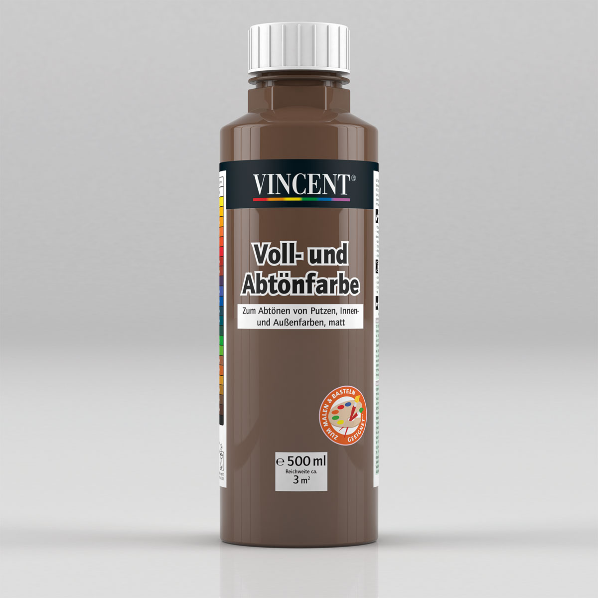 Vincent Voll- und Abtönfarbe oxidbraun 0,5 L