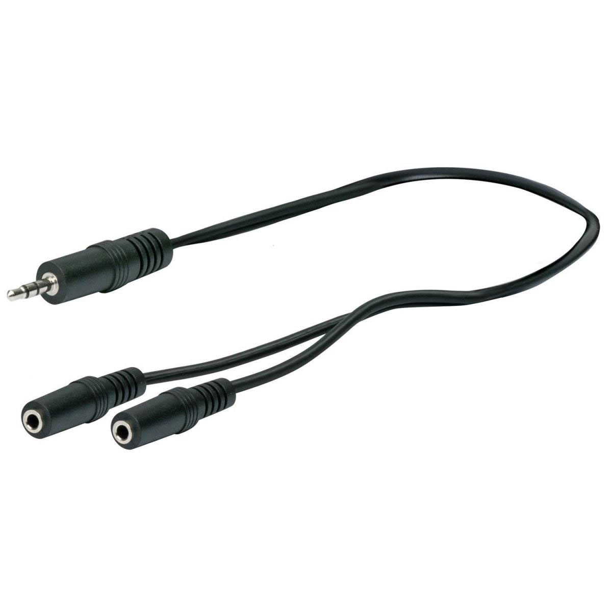 A-Audio-Adapterkabel, Stereo, schwarz