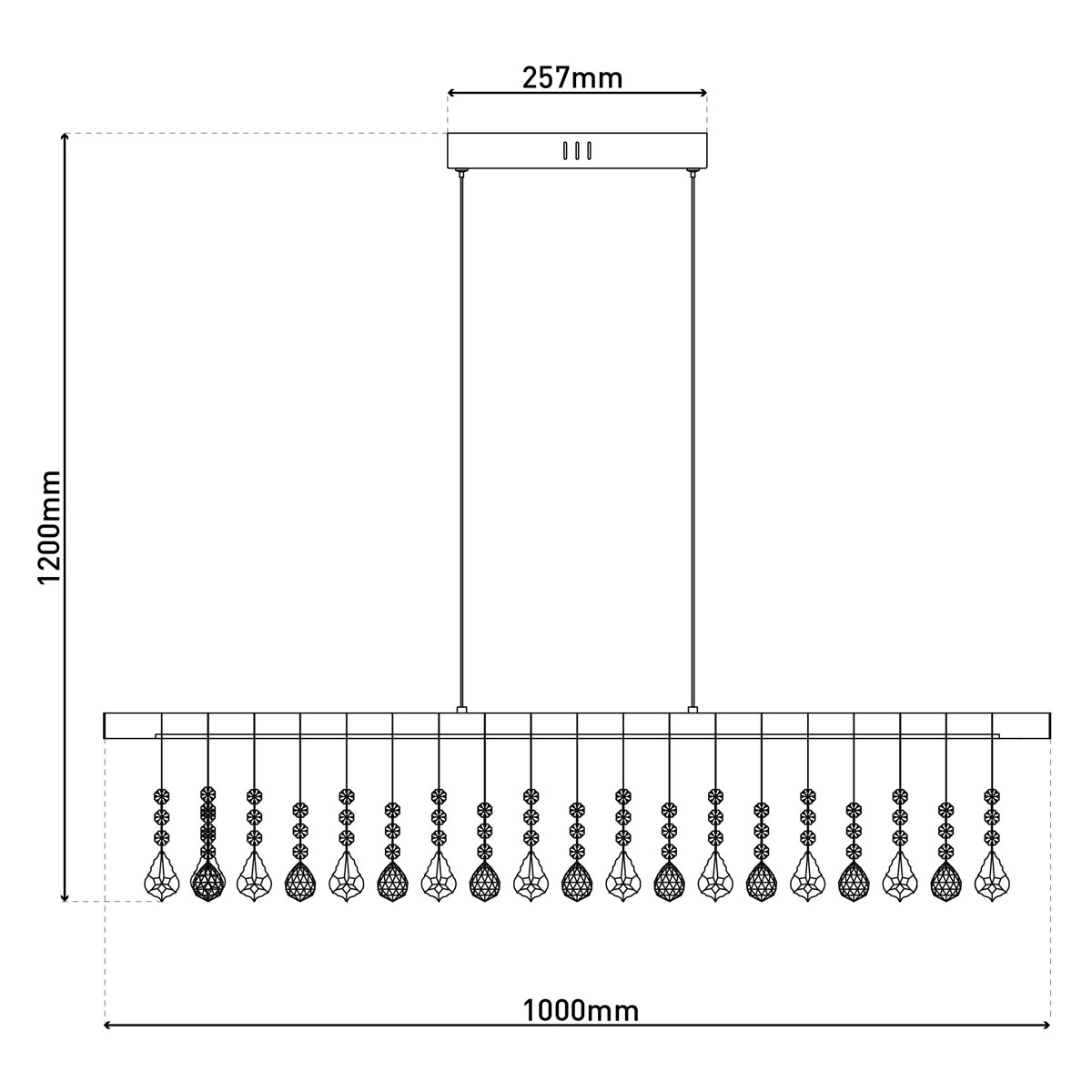 näve LED-Pendelleuchte Nobilis 100x6x120cm dimmbar Bild 9