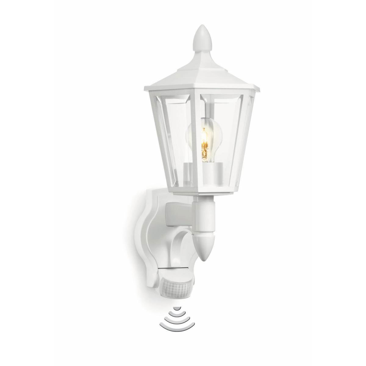 Steinel Klassische Außenleuchte L 15 S mit Bewegungsmelder Weiß