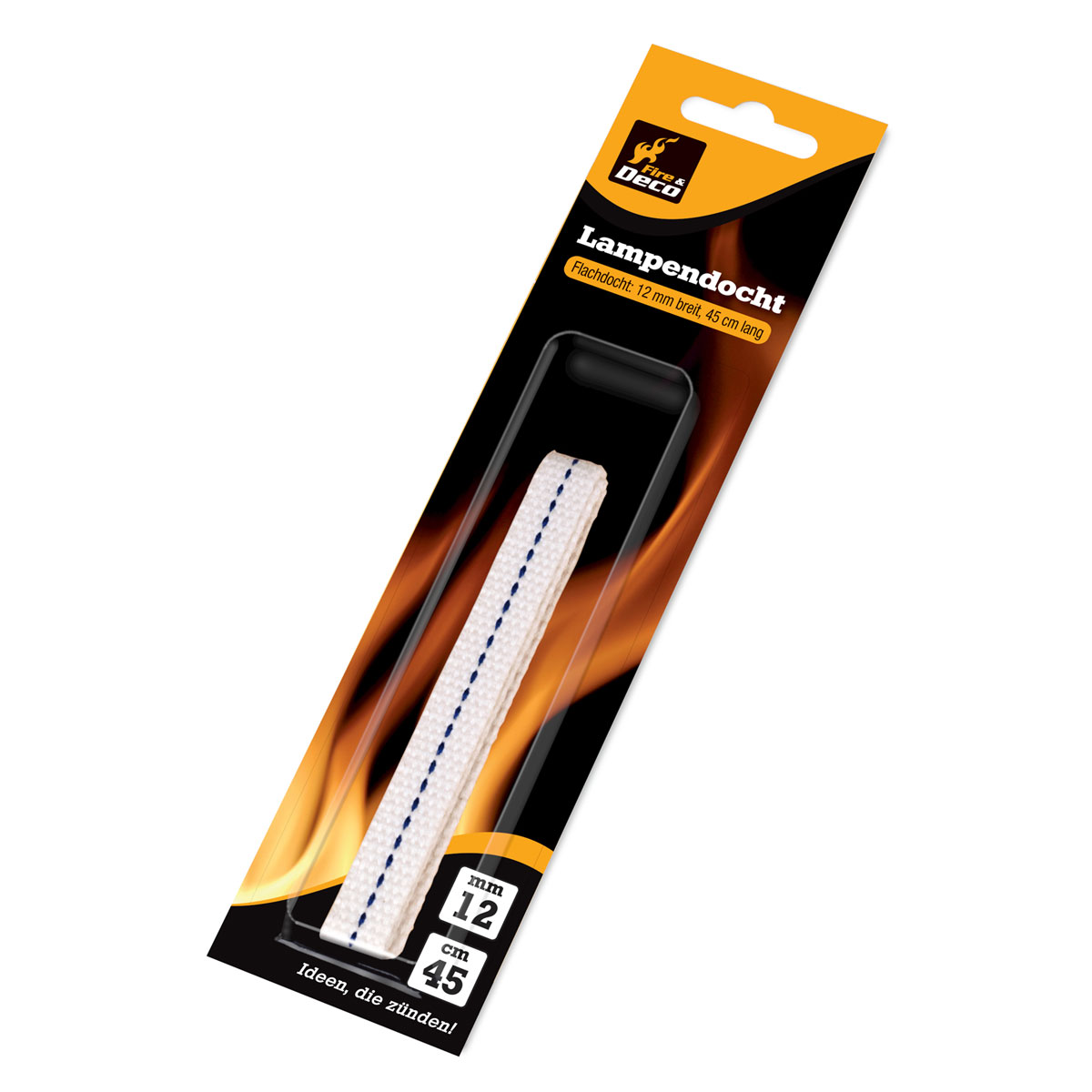 Lampendocht flach 12 mm