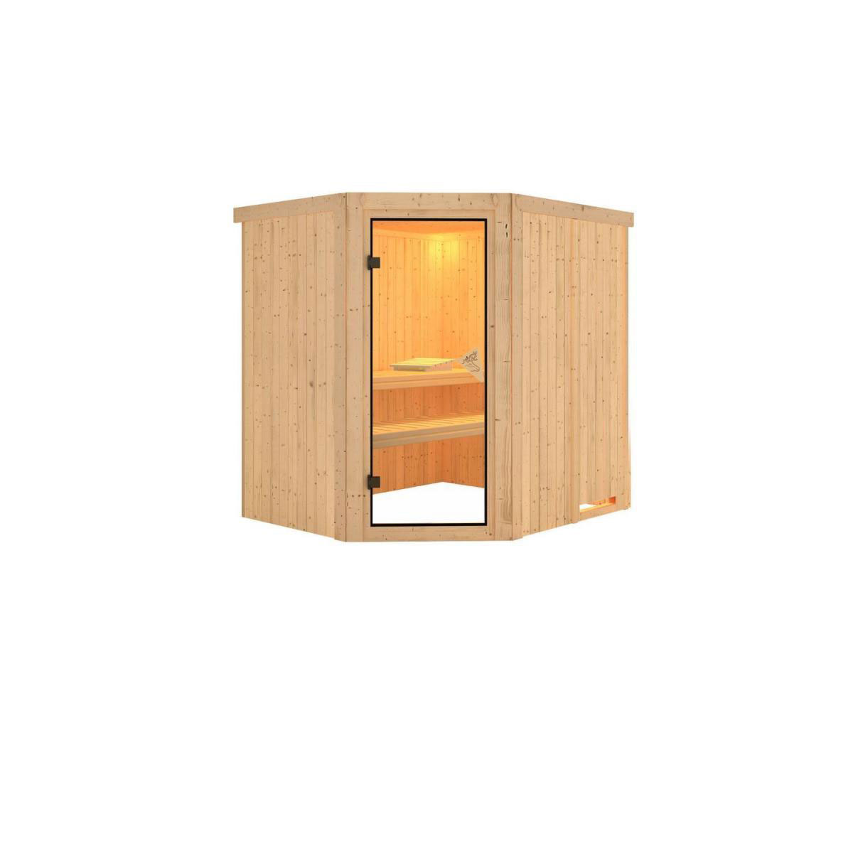 Karibu Systemsauna Lilja 68 mm ohne Ofen ohne Dachkranz Bild 2