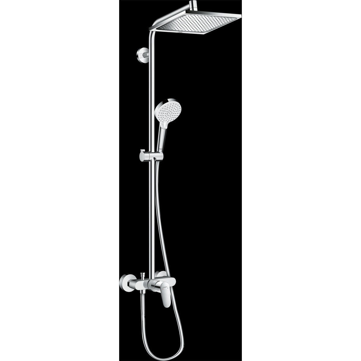 Hansgrohe  Duschsystem 240 Crometta E 1 Strahlart mit Einhebelmischer Chrom