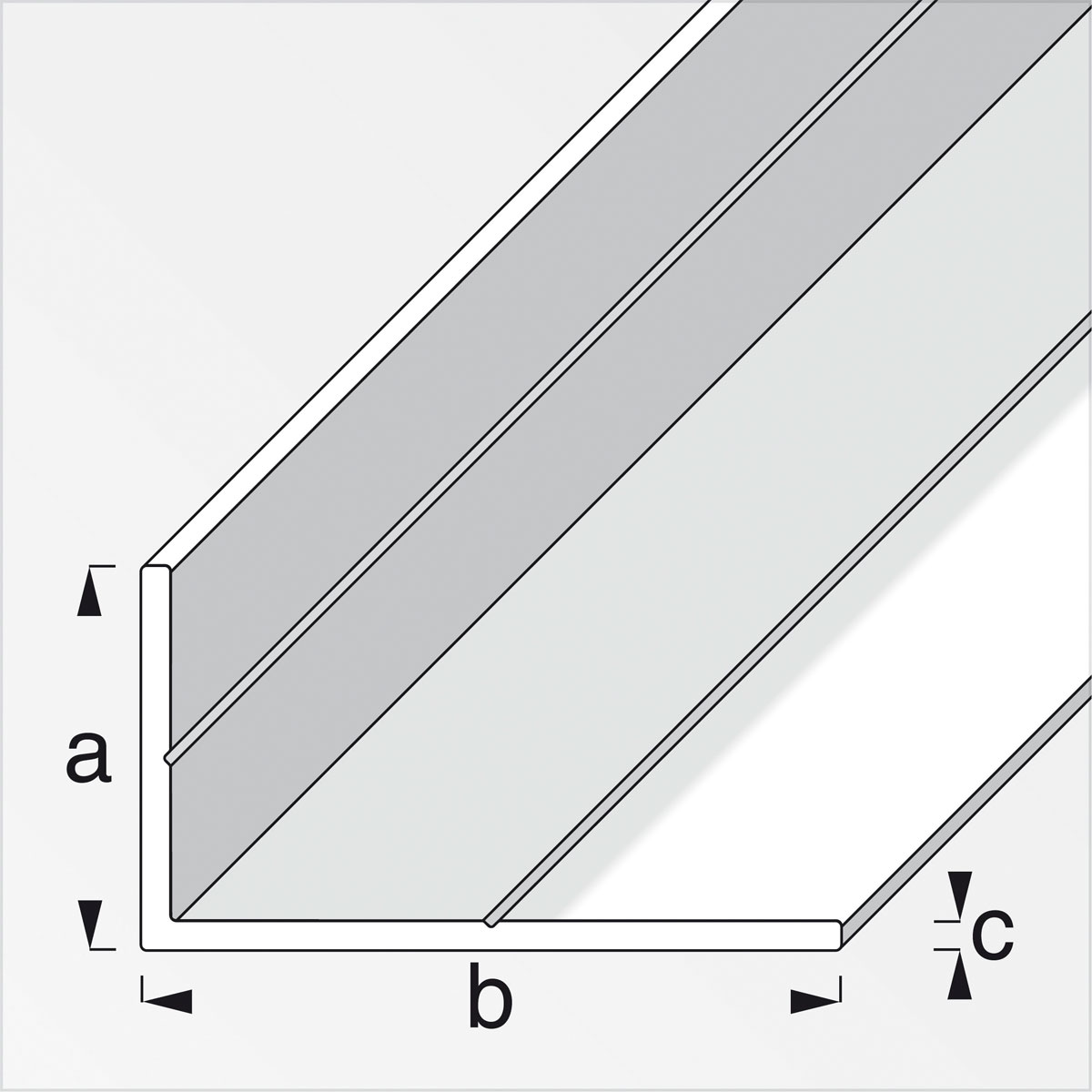 MyTool Winkel 29,5 x 53,6 mm 1m ungleichschenklig weiß Bild 2