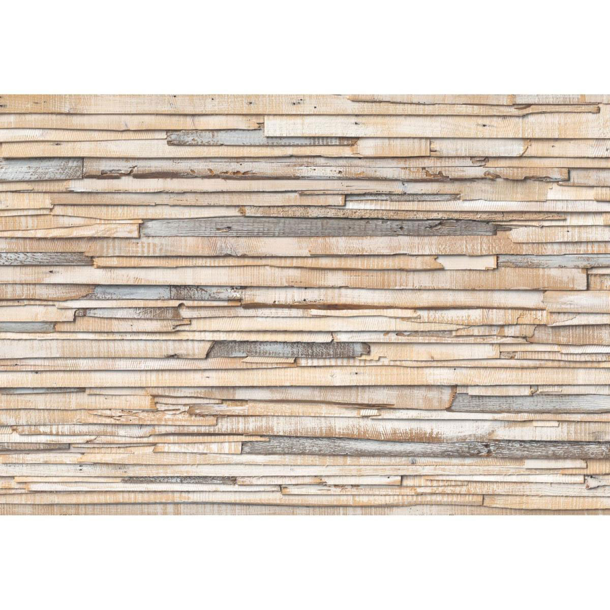 Komar Papier-Fototapete Whitewashed Wood 368 x 254 cm Bild 1