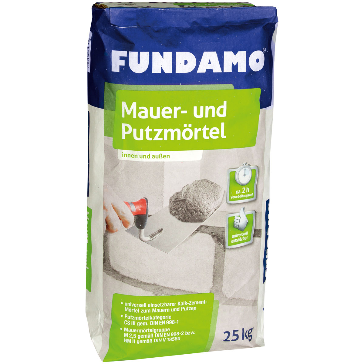 Fundamo Mauer- und Putzmörtel 25 kg Fundamo Mauer- und Putzmörtel 25 kg