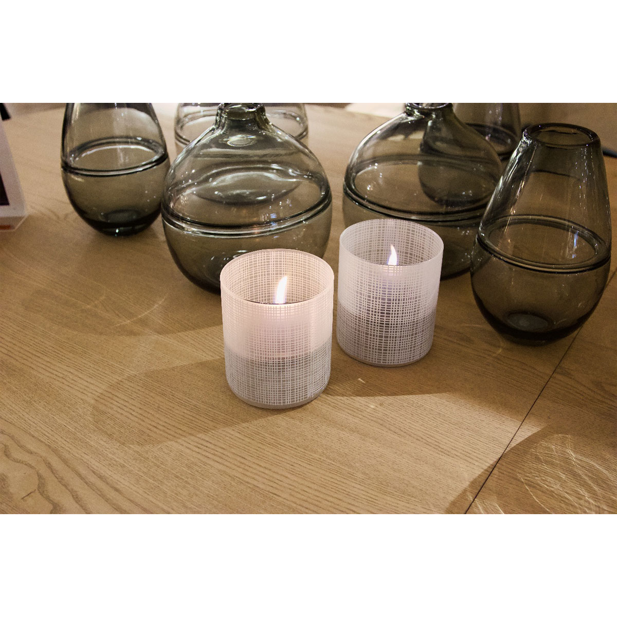 Tenderflame Tischfeuer Lilly Sandstrahloptik weiß Bild 2