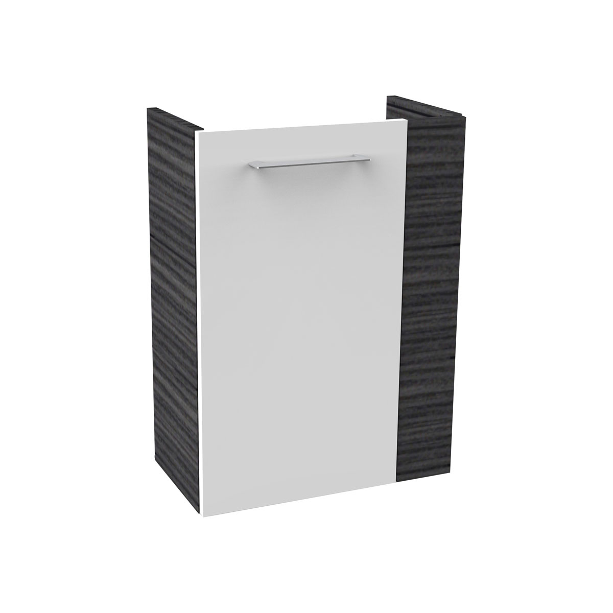 Fackelmann Gäste-WC Waschtischunterschrank links SBC 440 x 600 x 243 mm DarkOak/Weiß