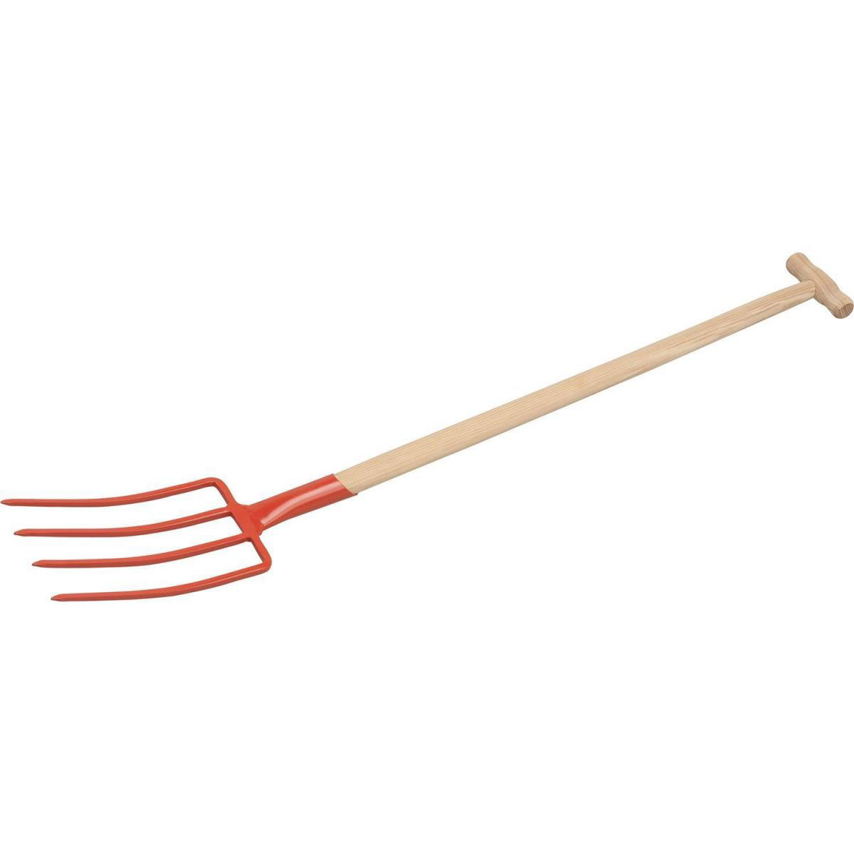 Meister Spatengabel Grabegabel 720 mm rot mit Stiel