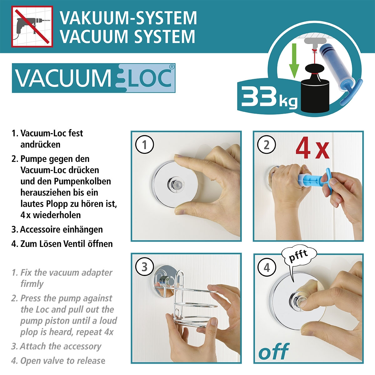 Vacuum-Loc® Wandablage