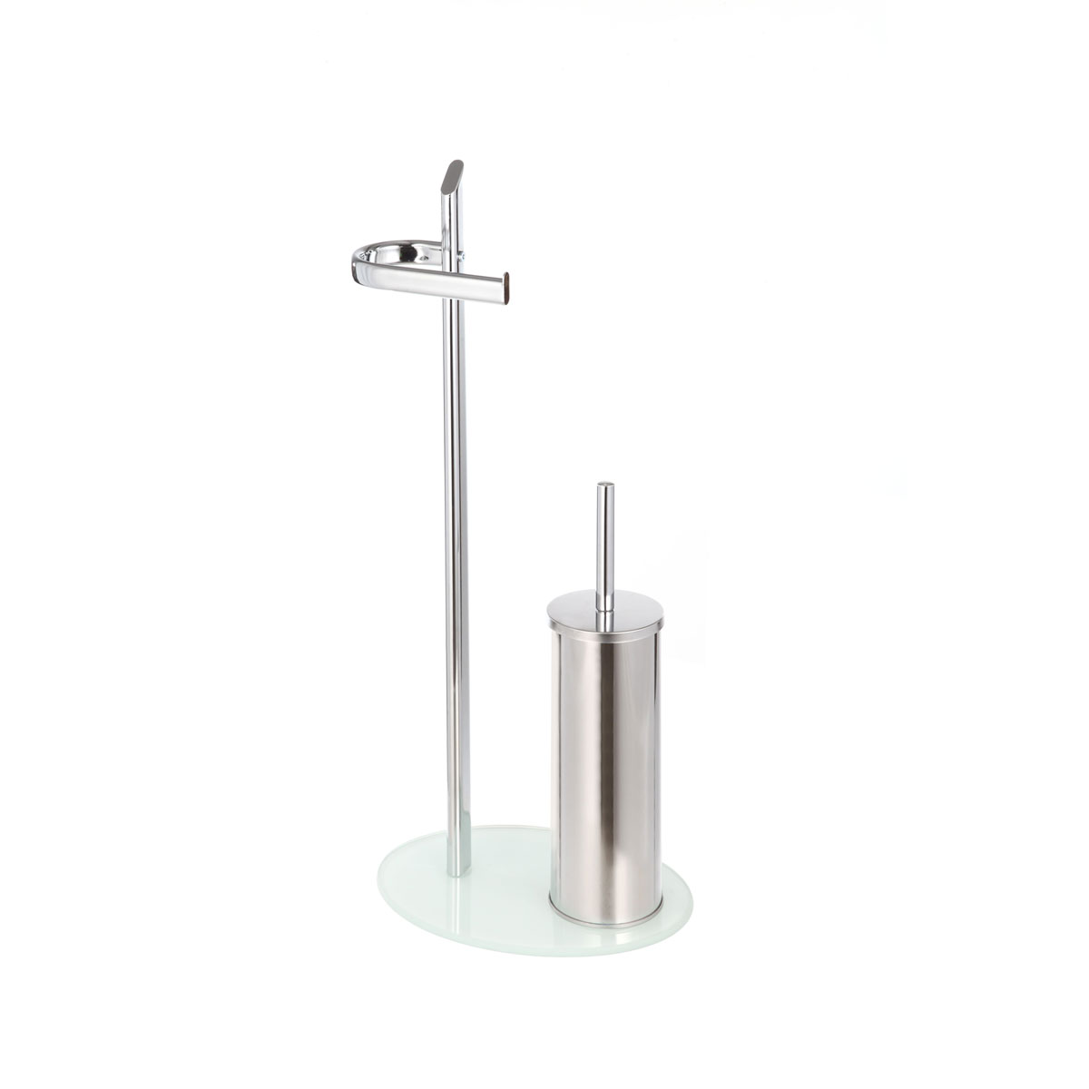 Valblue Stand-WC-Garnitur weiß/chrom Valblue Stand-WC-Garnitur weiß/chrom