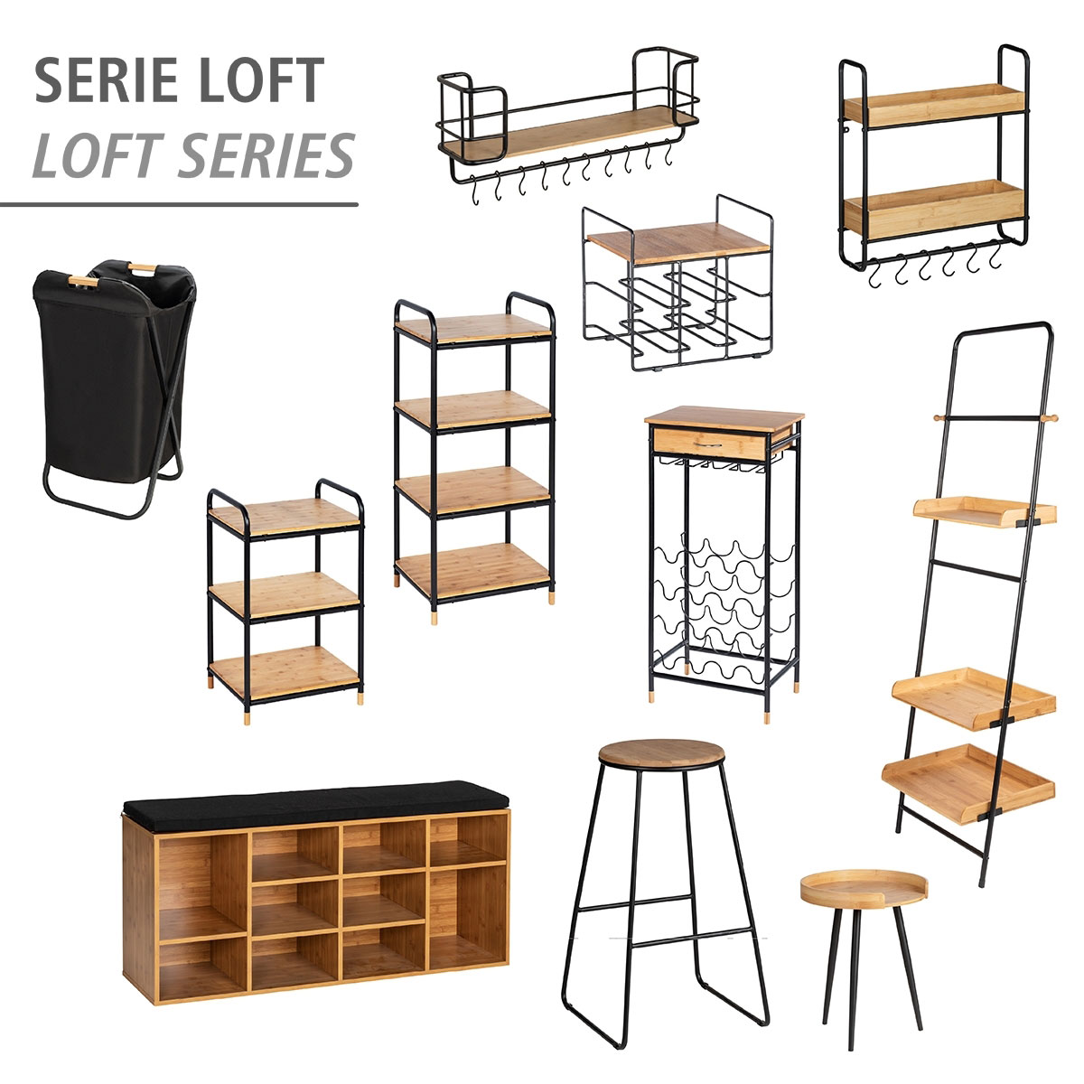 Wenko  Regal Loft aus Bambus mit 3 Etagen Badezimmerregal Wohnregal Bild 4