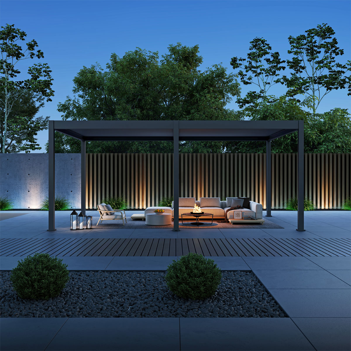 Paragon Outdoor Outdoor Pergola Grand Tuscan 1220 599,2x370x256cm Anthrazit Bild 3