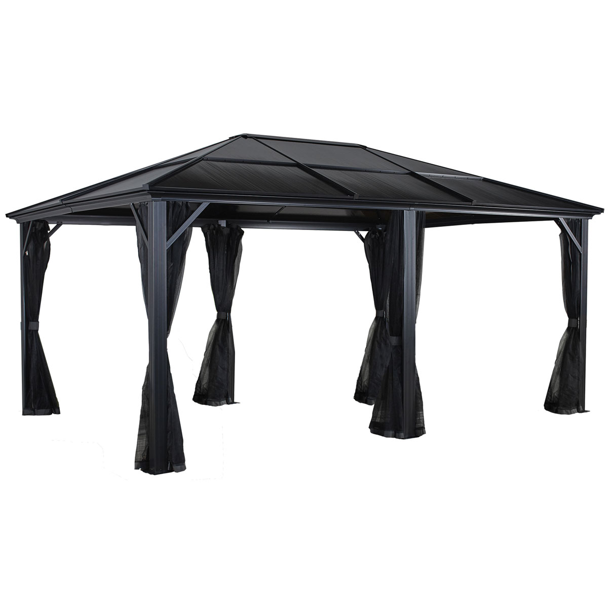 Sojag Pavillon Meridien 1216 inkl. Moskitonetz 365x485x270cm Anthrazit