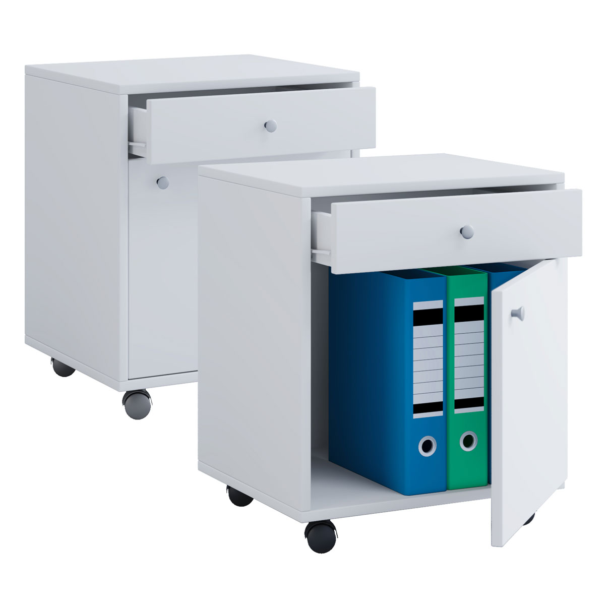 Rollcontainer Masola weiß/weiß Bild 4