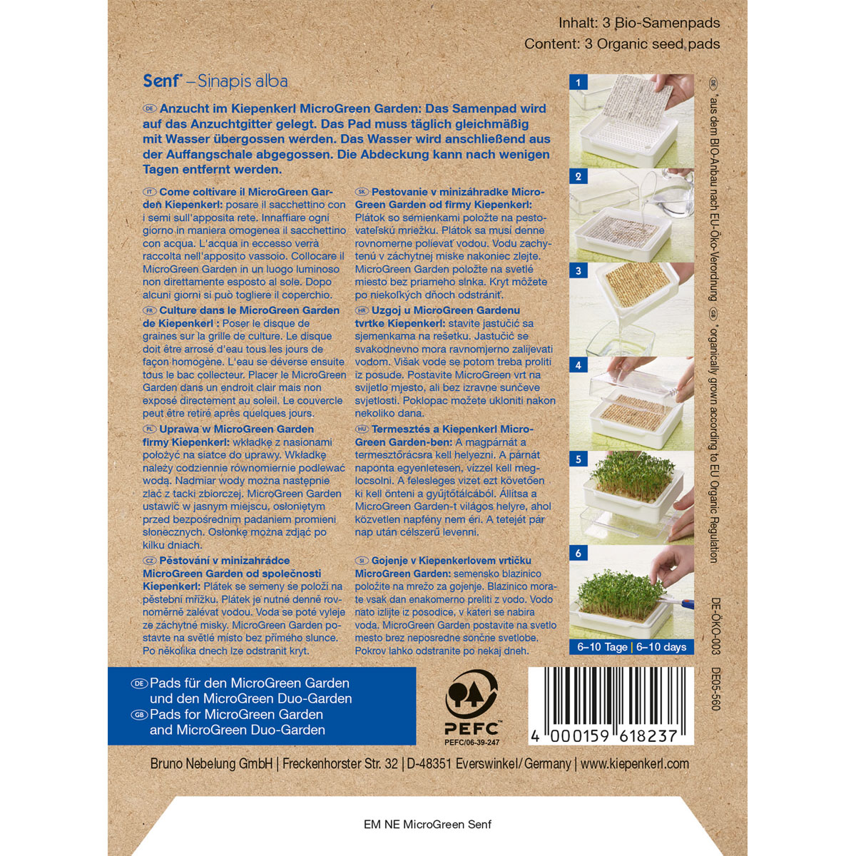 Kiepenkerl Nachfüllpads für Micro Green Garden BIO Senf Bild 2