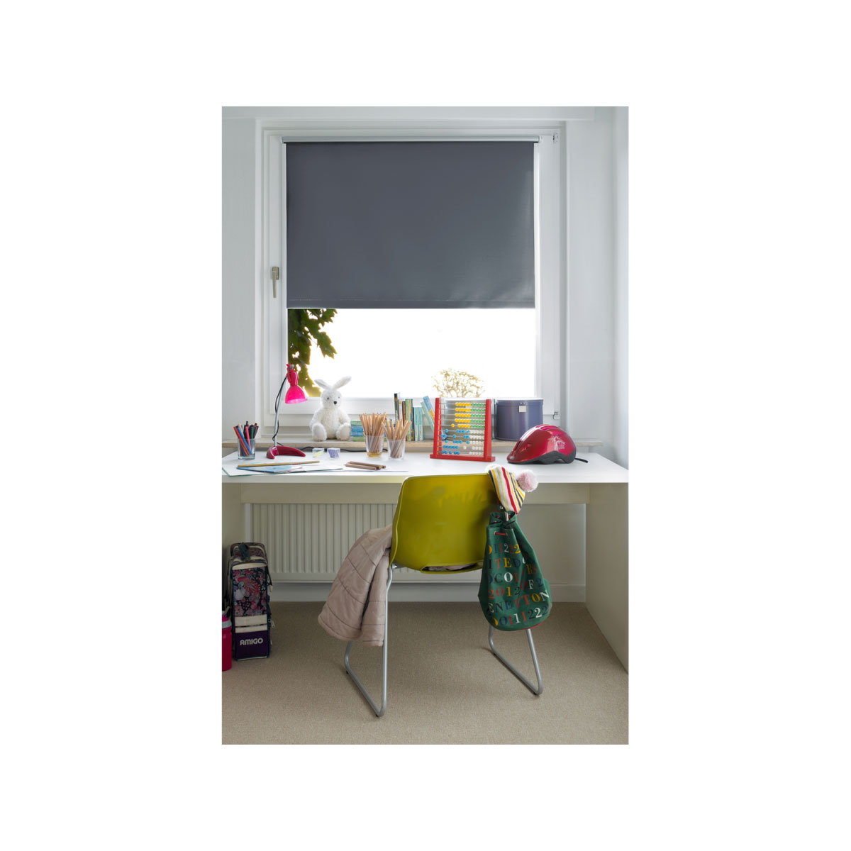 Gardinia Rollo Easyfix Uni Thermo energiesparend 45 x 150 cm schiefer Bild 3