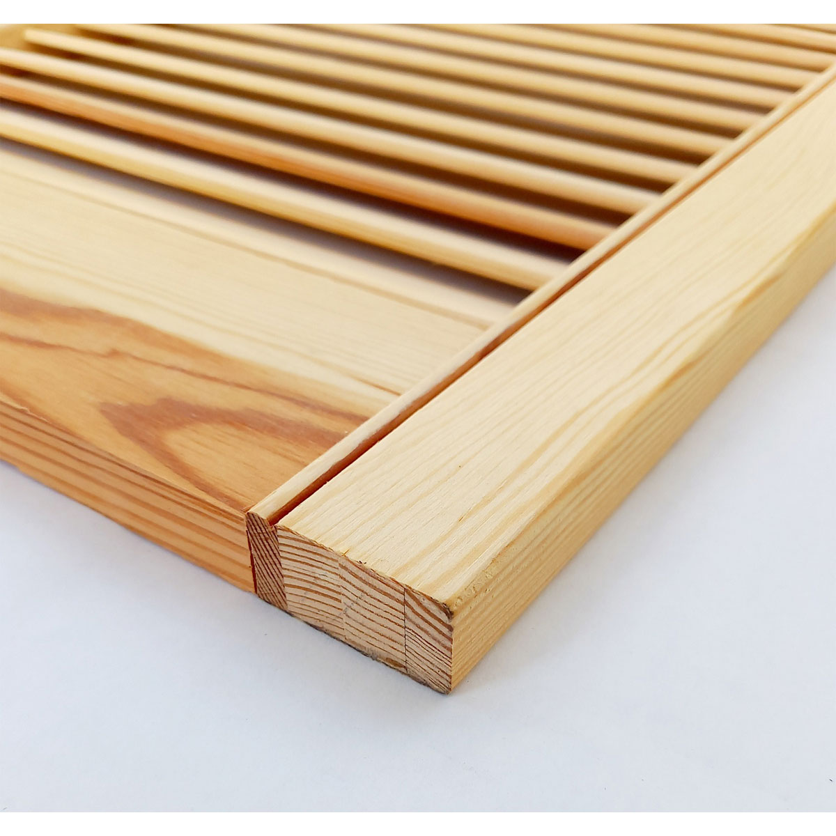 Lamellentür 242,2 x 59,4 x 2 cm Kiefer massiv Bild 3