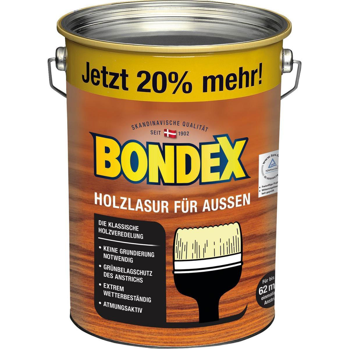 Bondex Holzlasur für Außen Nussbaum 4,8 L