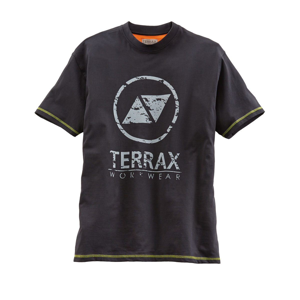 Terrax Workwear T-Shirt schwarz-limette Größe M